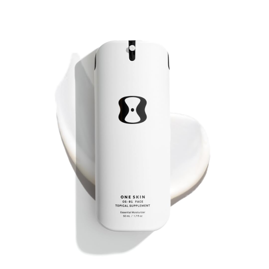 OneSkin FACE front jar showing clean design and daily peptide moisturizer benefit