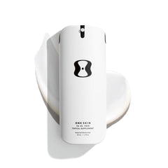 OneSkin FACE front jar showing clean design and daily peptide moisturizer benefit
