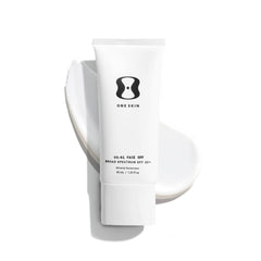 oneskin front tube showing label and SPF 30 protection benefit