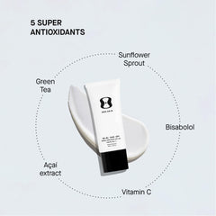 oneskin applied on face outdoors showing lightweight protection benefit