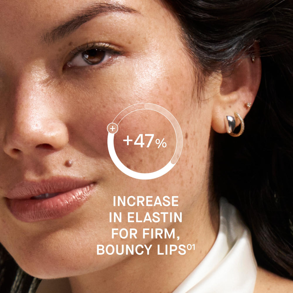 oneskin lip spf size comparison beside a coin to show 7 mL benefit: pocket-ready convenience