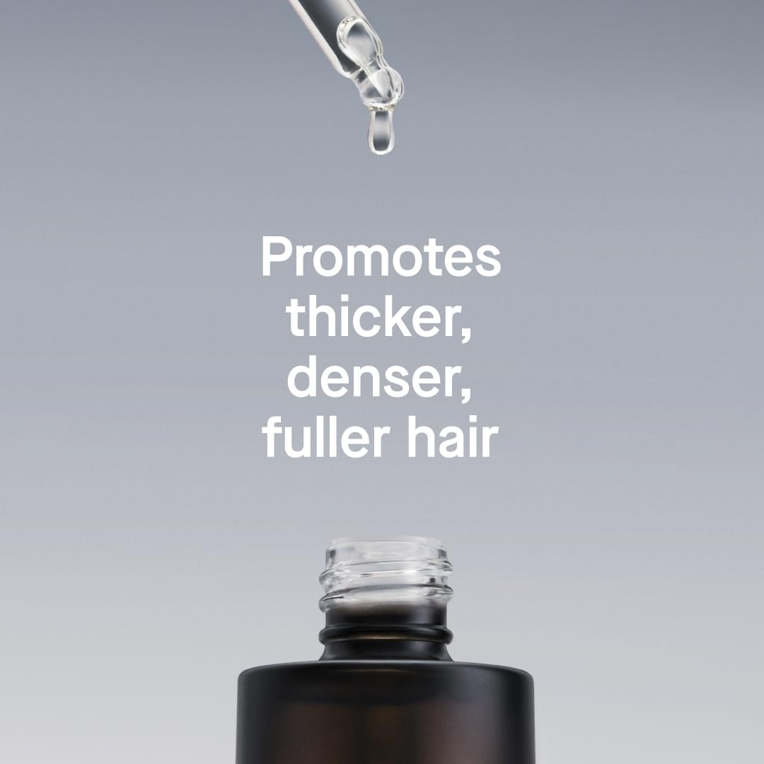 oneskin serum on bathroom shelf as part of daily hair care routine