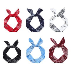 ONEYE front view pack of six paisley headbands showing variety and value