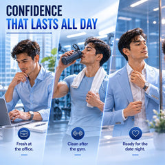 ONIIZ lifestyle grooming bathroom scene indicating everyday routine benefit