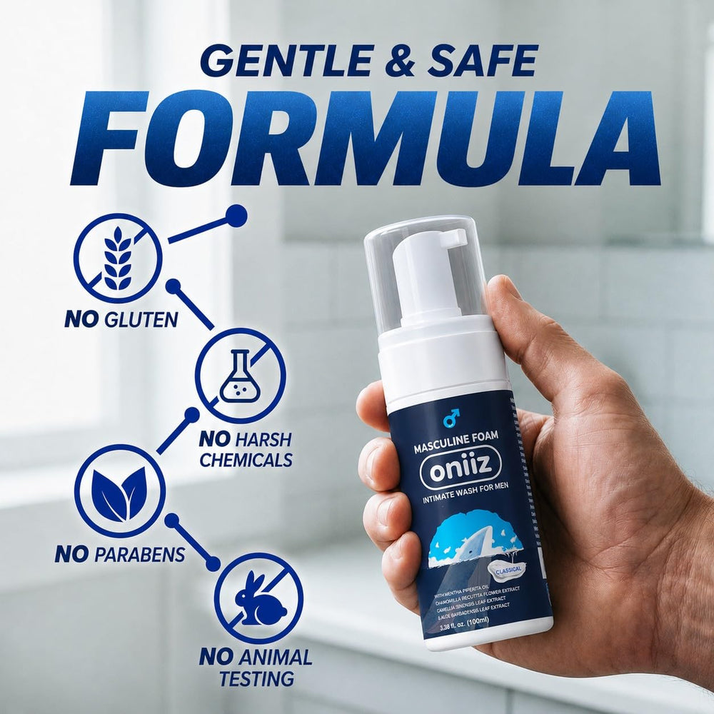 ONIIZ bottle next to towel in gym shower setting showing post-workout refresh