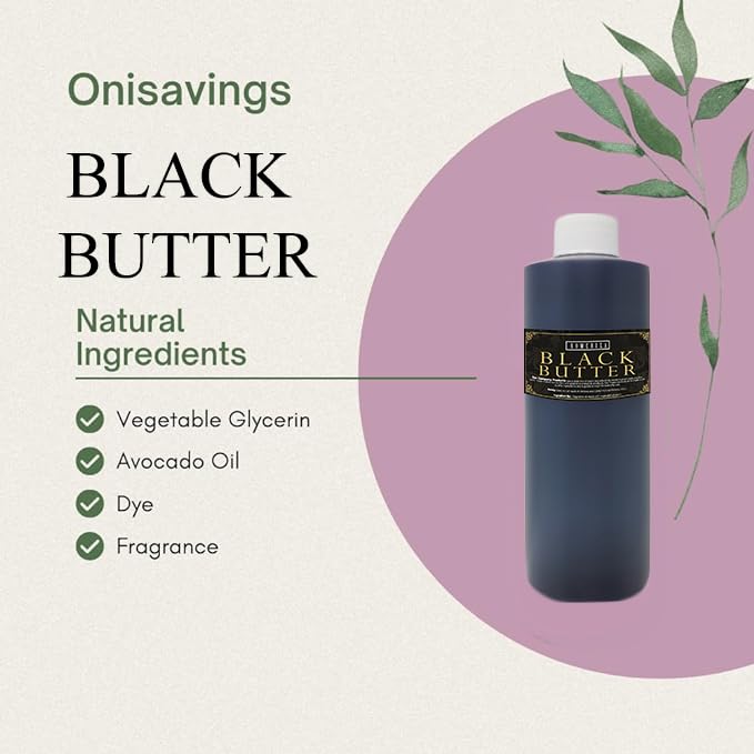 Onisavings Black Butter bottle open with dropper showing controlled application