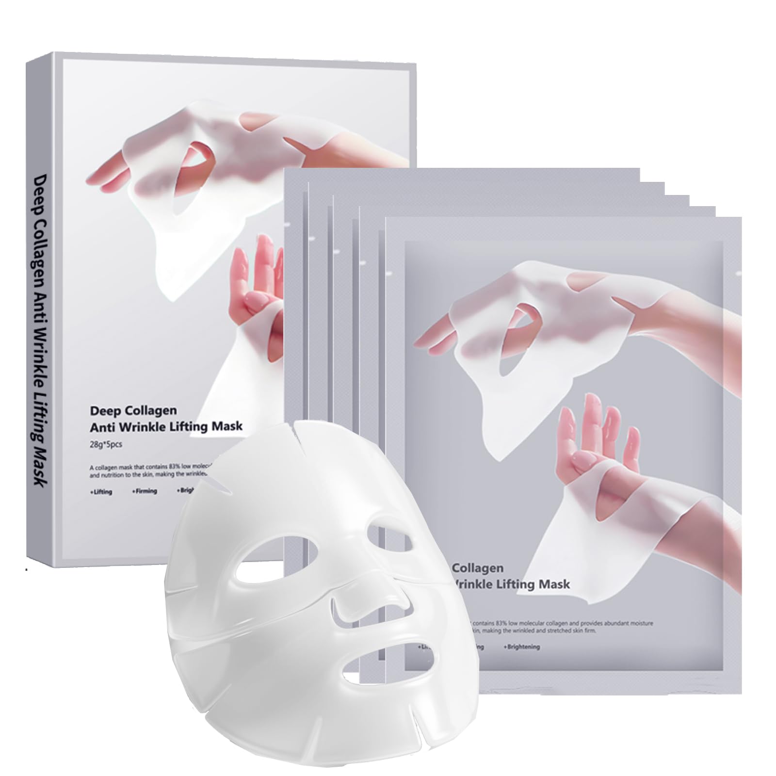 ONMYLOVIN front packaging showing five individual mask sachets and product benefit