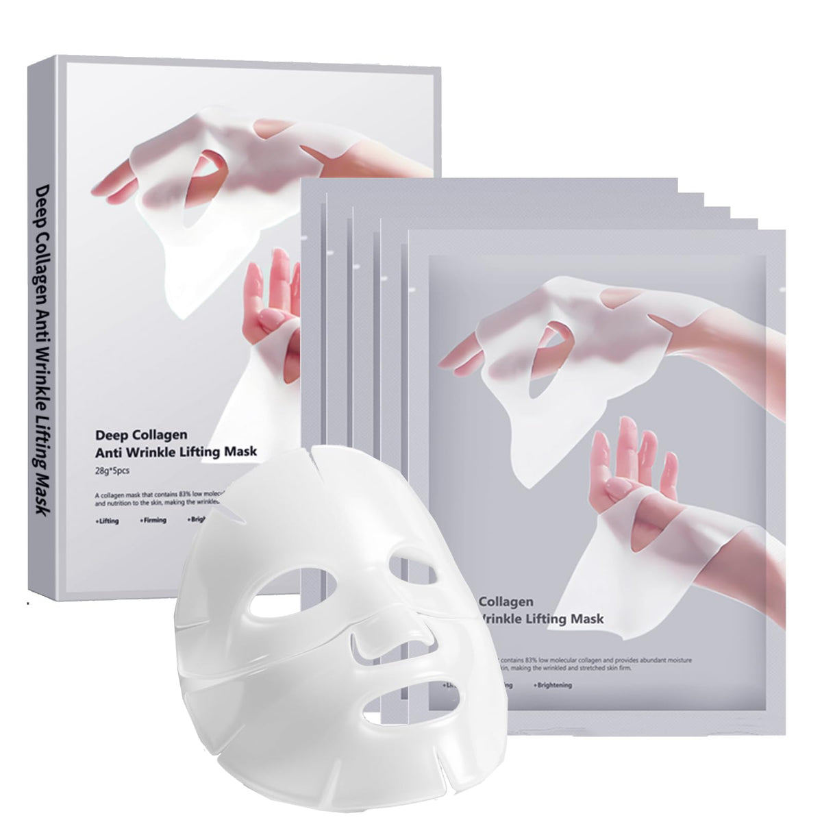 ONMYLOVIN front packaging showing five individual mask sachets and product benefit
