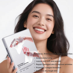 ONMYLOVIN ingredient label close-up showing collagen and hyaluronic acid benefits