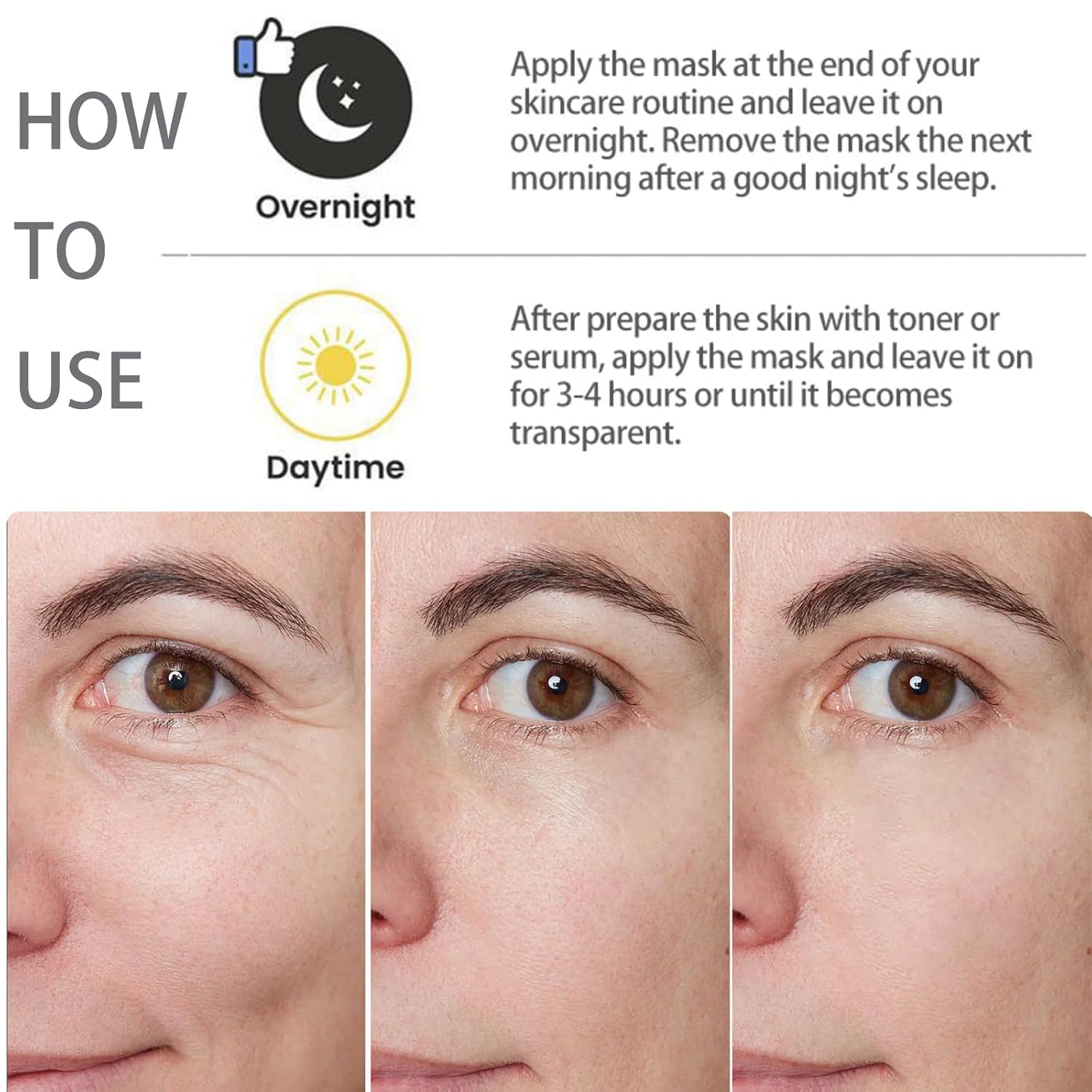 ONMYLOVIN mask applied to model's face showing comfortable fit and hydration