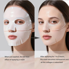 ONMYLOVIN close-up of hydrogel mask texture highlighting smooth adherence benefit
