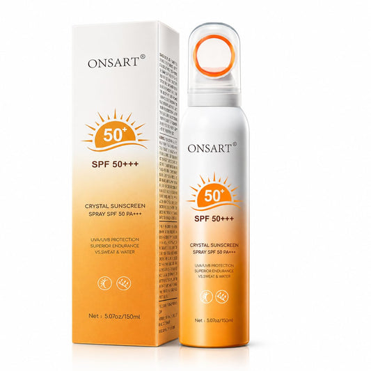 ONSART front packaging showing SPF 50 protection and travel size benefits