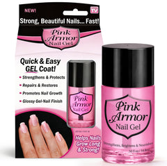 Ontel Armor bottle front showing pink gel and glossy finish benefit
