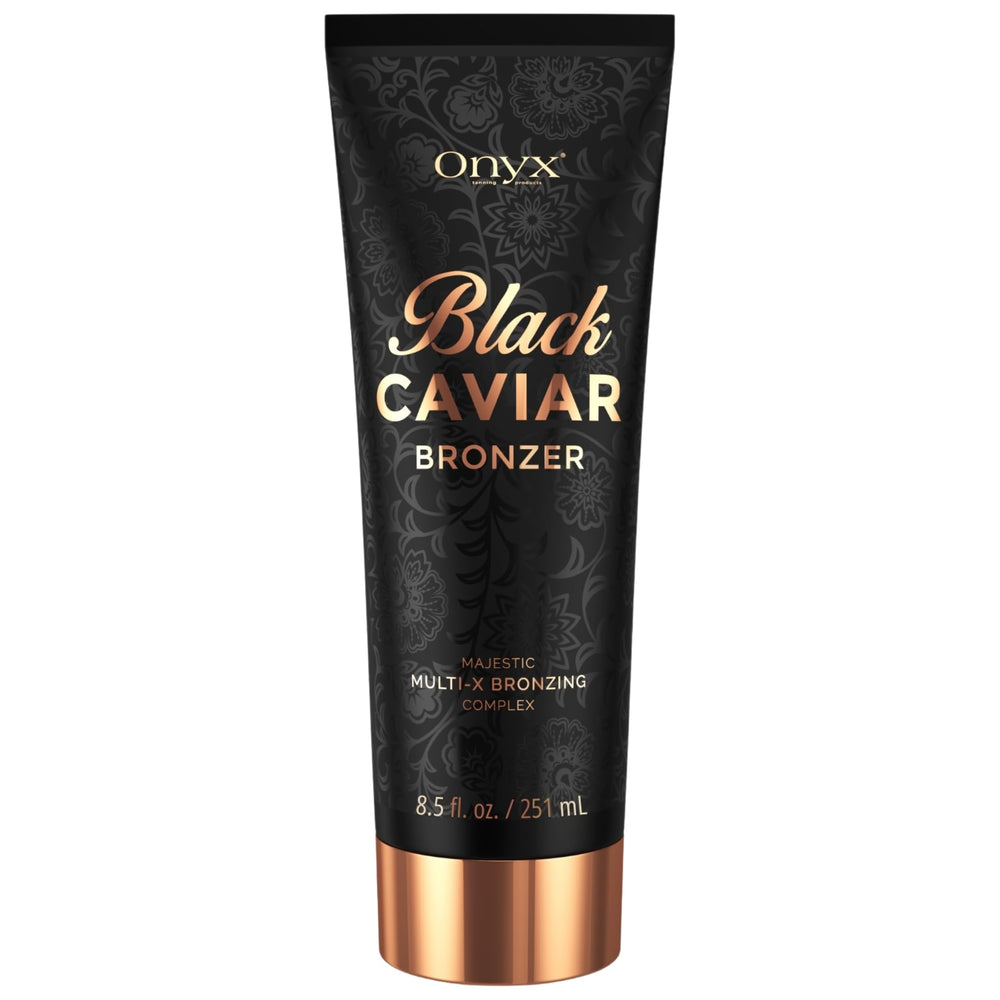 Onyx front bottle view showing product branding and fast bronzing benefit