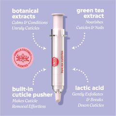 ONYX Professional built‑in cuticle pusher closeup showing tool shape for easy removal