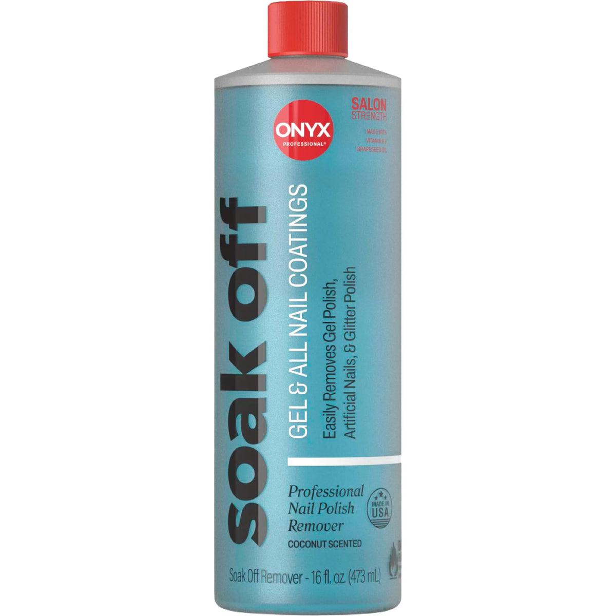 Onyx Professional front bottle showing size and coconut scent for easy identification