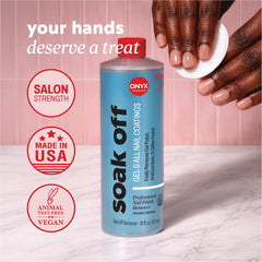 Onyx Professional nail file included beside the bottle to finish and shape nails