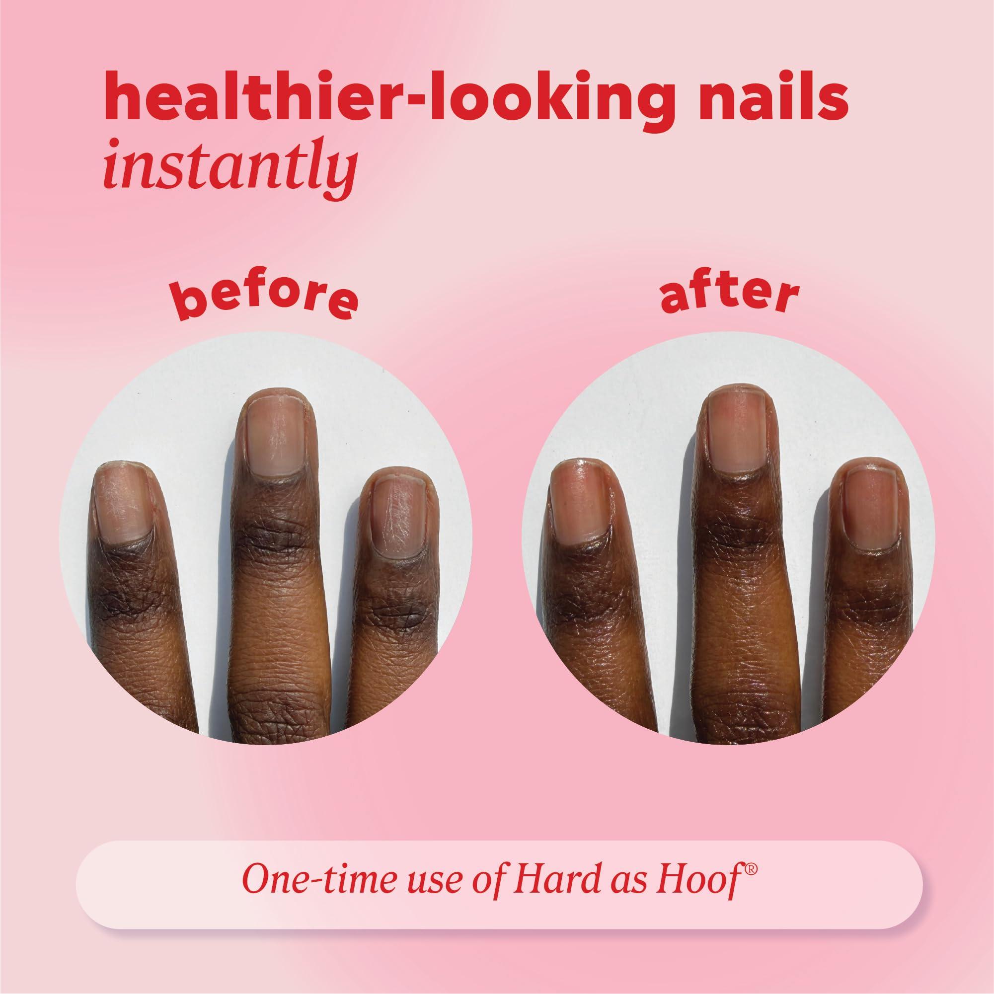 Onyx Professional before and after nails showing stronger appearance