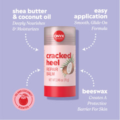 Onyx Professional applying balm to heel demonstrating targeted hydration
