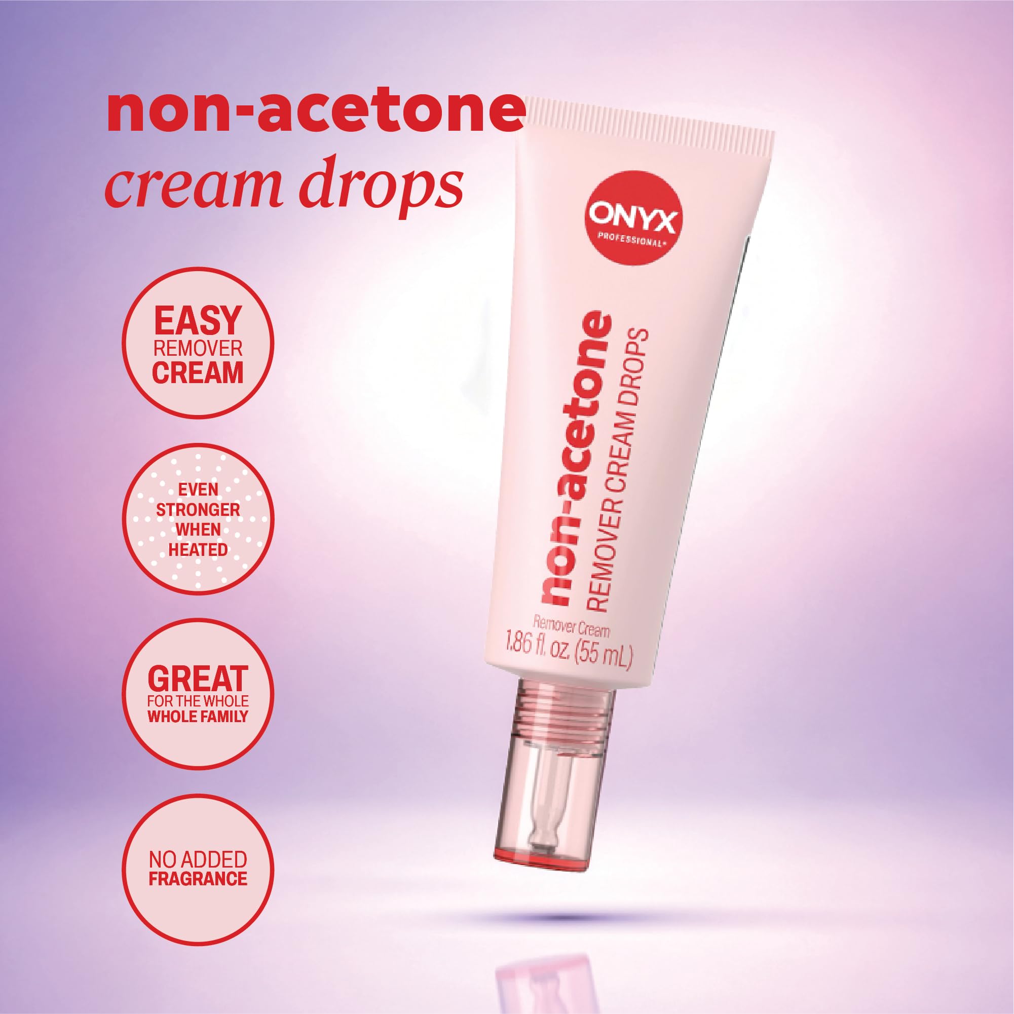 ONYX Professional being applied to a fingernail, softening polish effectively