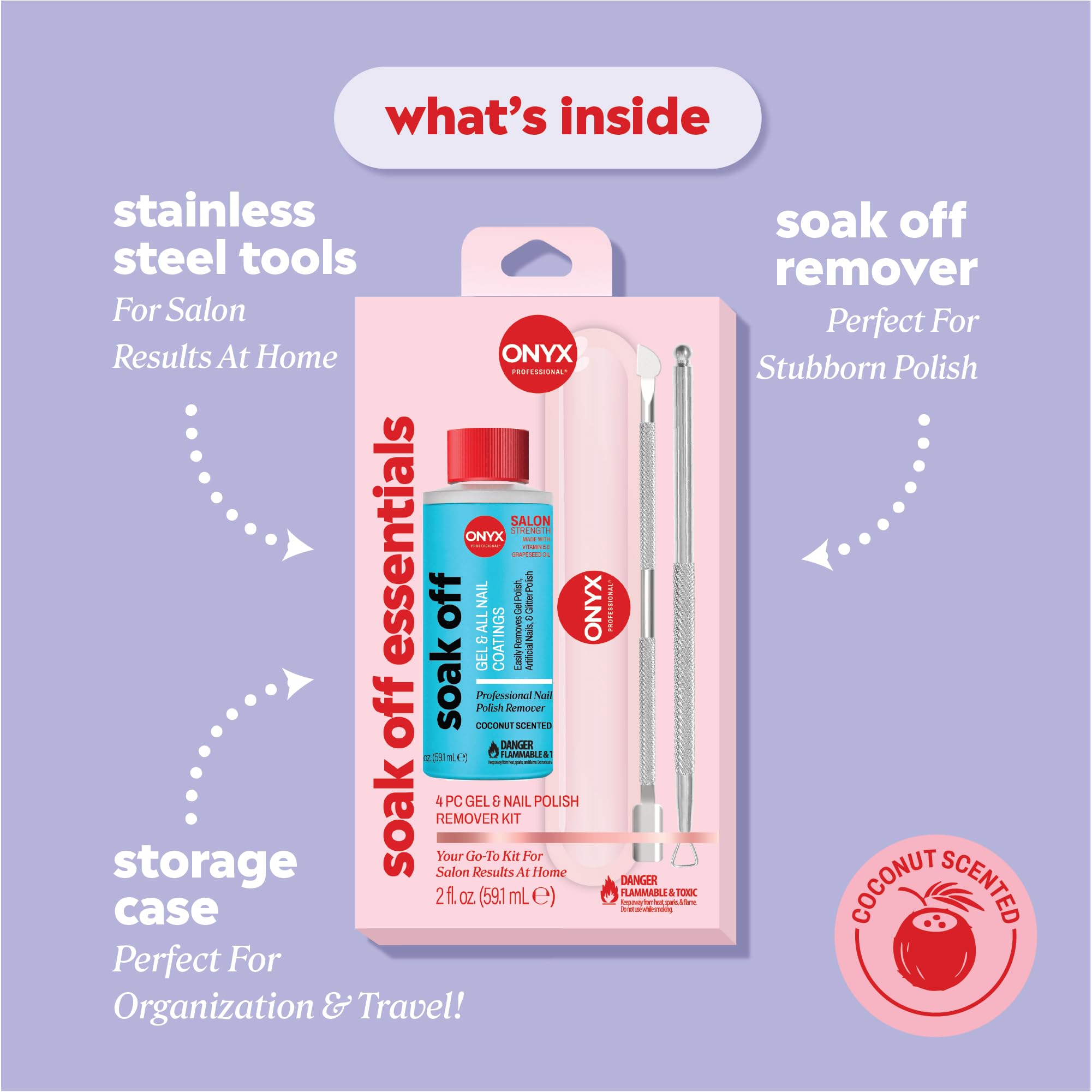 ONYX Professional dual-ended cuticle pusher detail for precise grooming