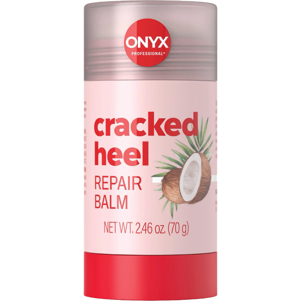 Onyx Professional front packaging displaying coconut-scented heel balm benefits