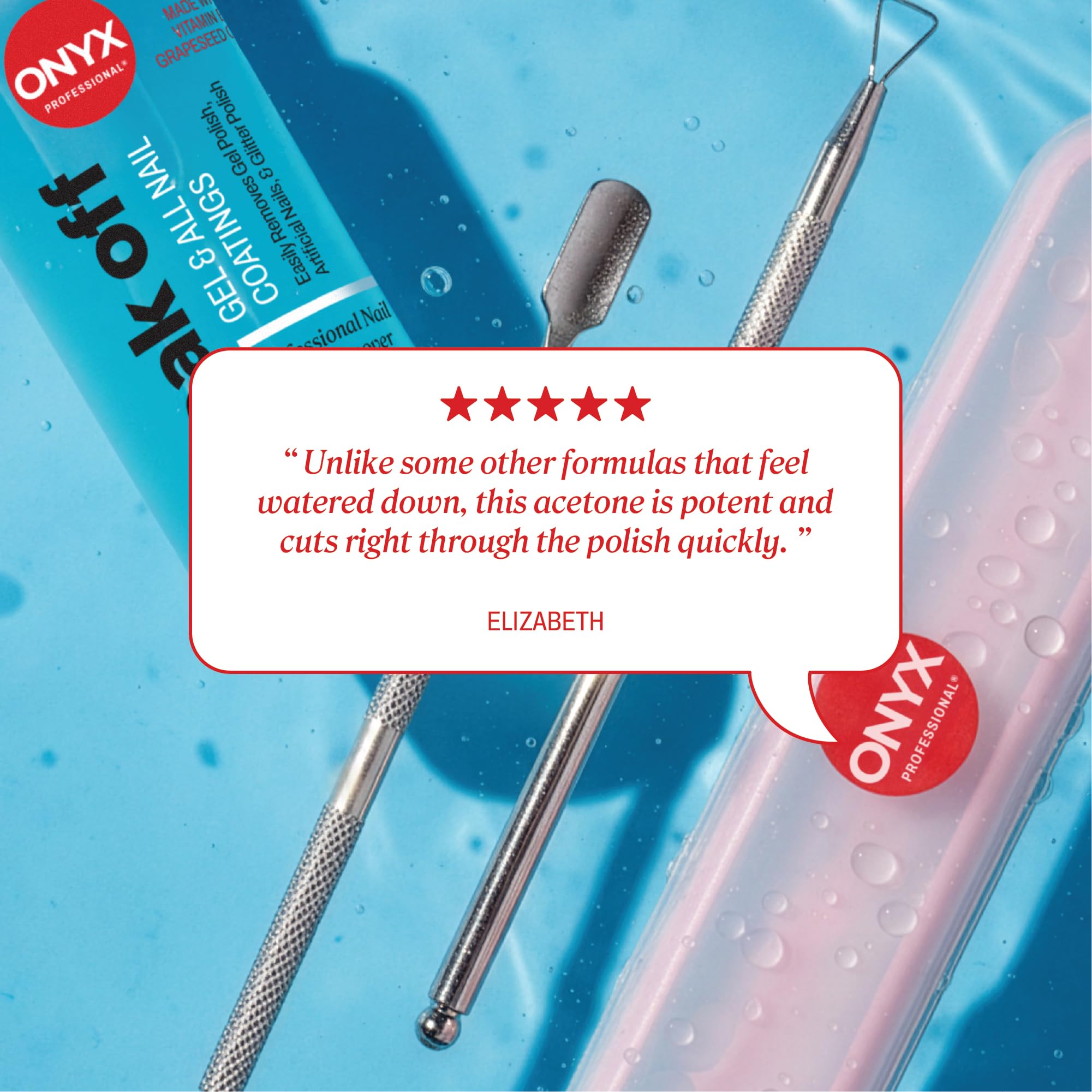 ONYX Professional triangular scraper tool used to gently lift softened gel