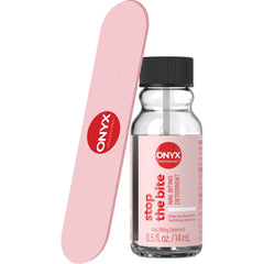 Onyx Professional bottle front view showing clear bitter polish benefit