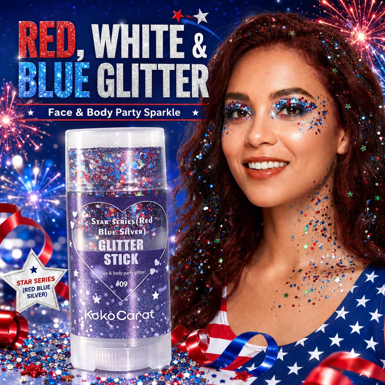 OOFUCF hair strand patriotic streak for instant team spirit and color
