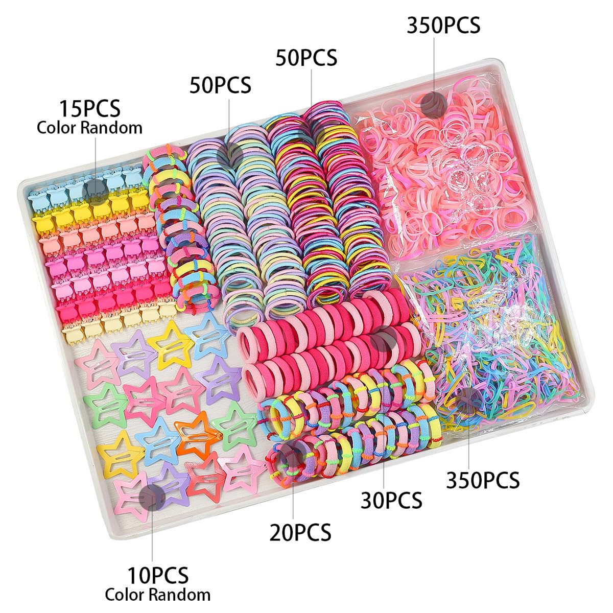 ooosonlu close-up of colorful rubber bands showing flexibility and gentle hold benefit
