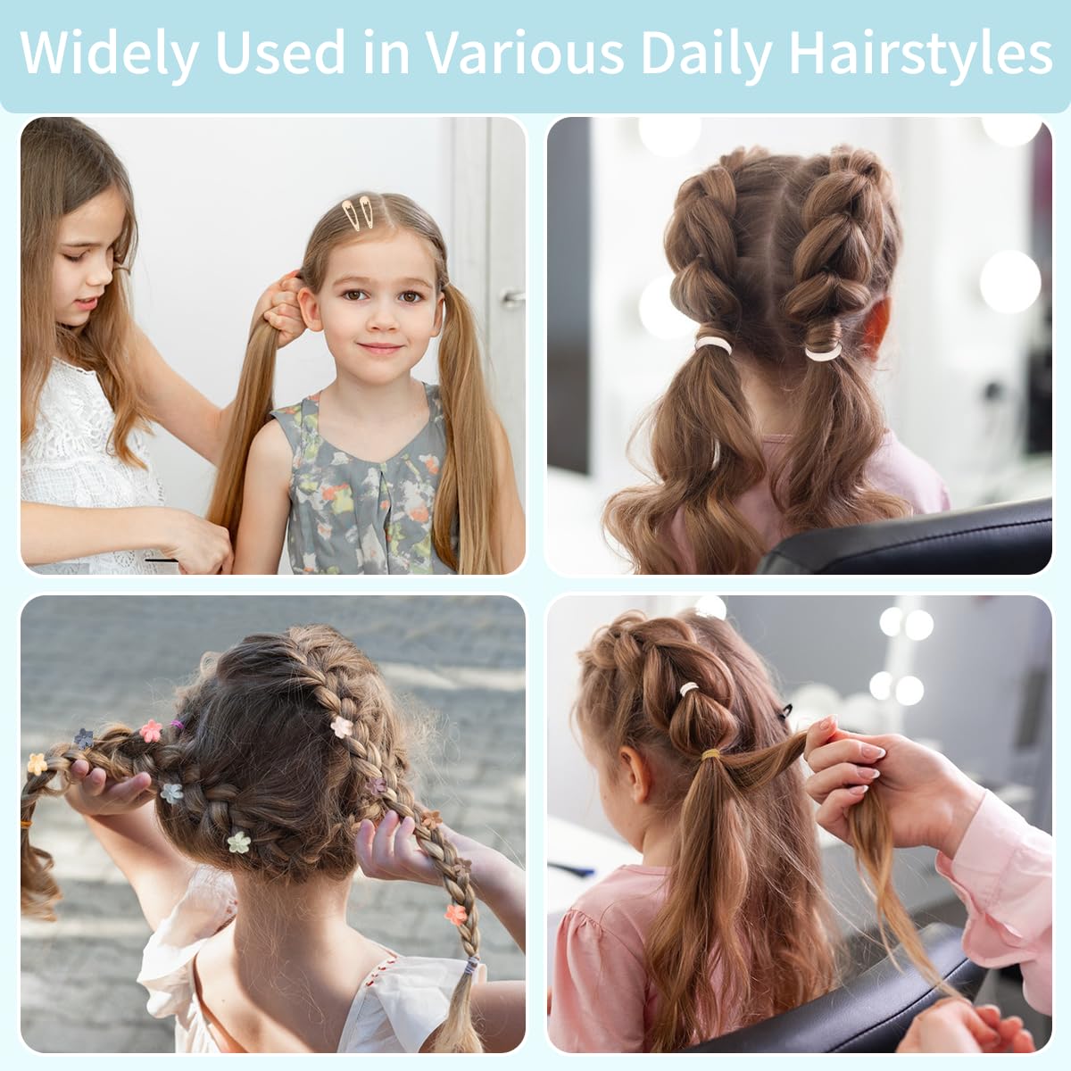 Ooosonlu elastic hair ties in ponytail on model illustrating reliable all-day hold