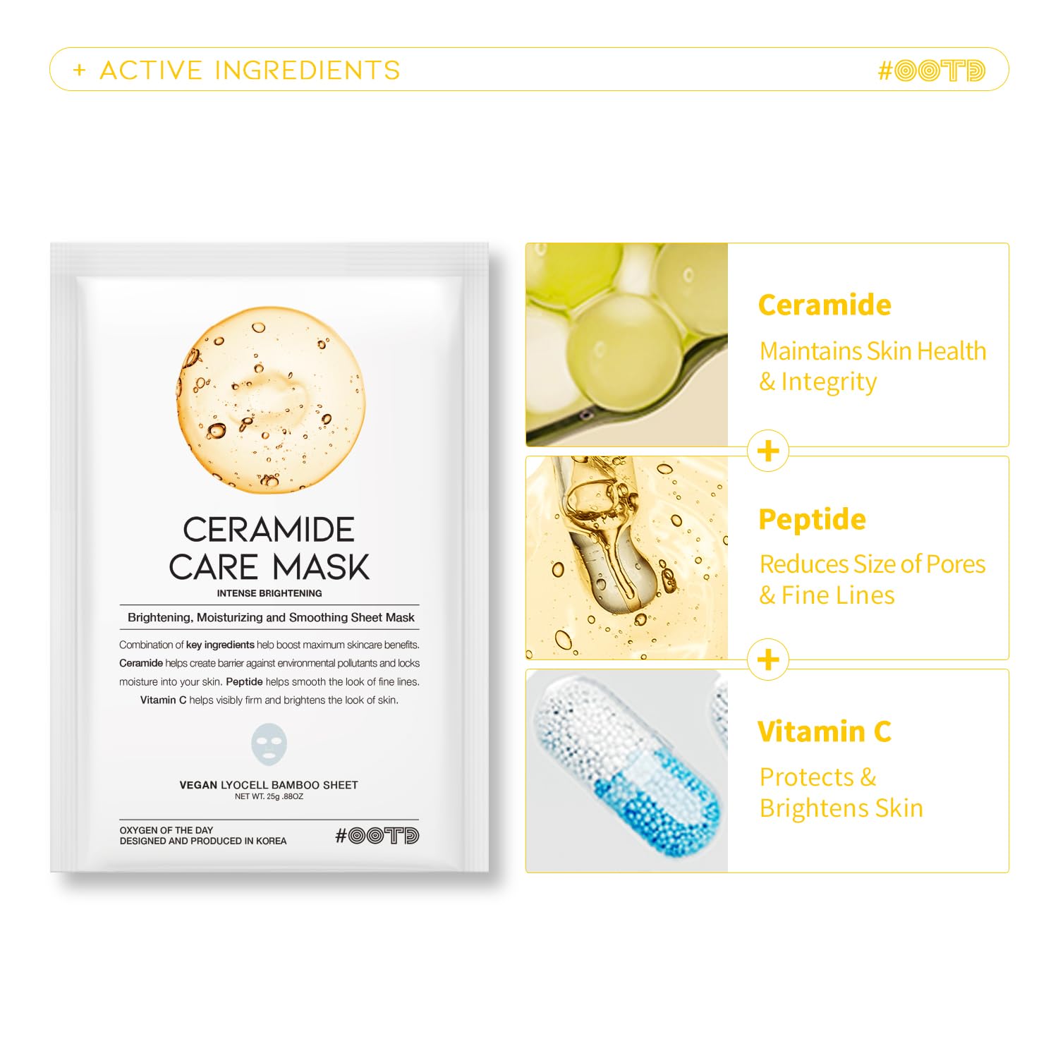 #OOTD Ceramide Care packet highlighting barrier-repair and brightening benefit