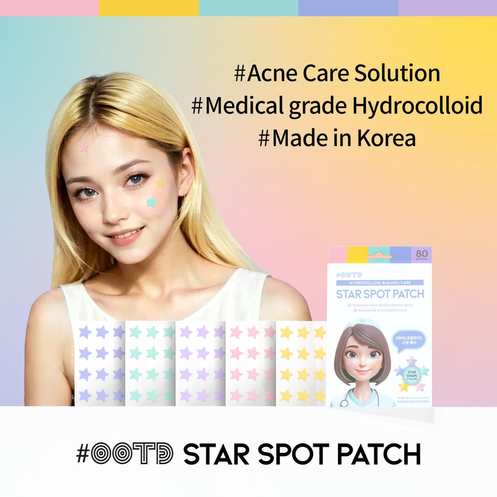 #OOTD pastel star color variants displayed to choose a playful and discreet spot cover