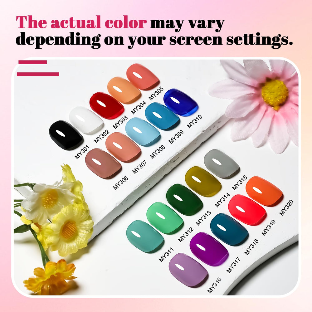 OpenLive 20 bottles lined up highlighting color range and quick-dry benefit