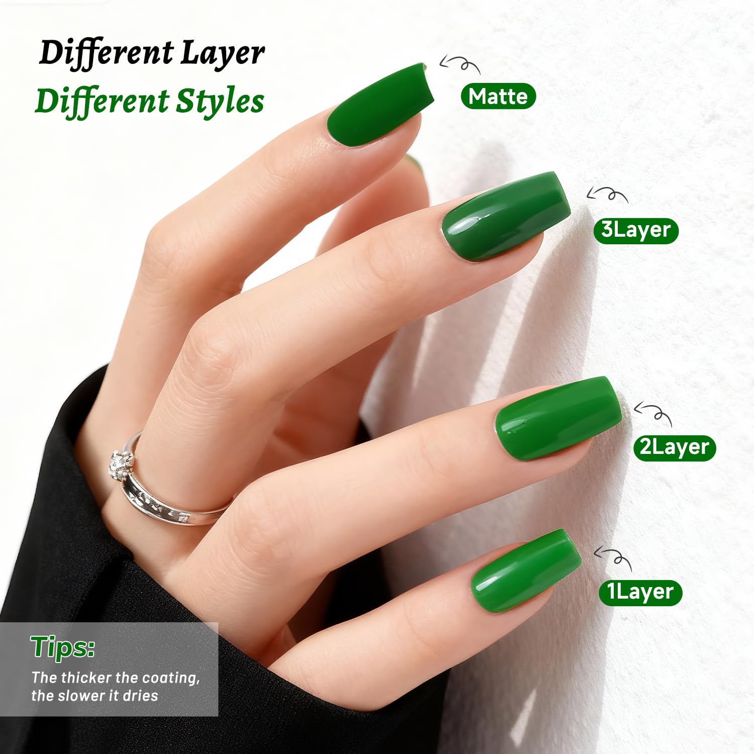 OpenLive hand applying polish in use illustrating fast drying and easy results