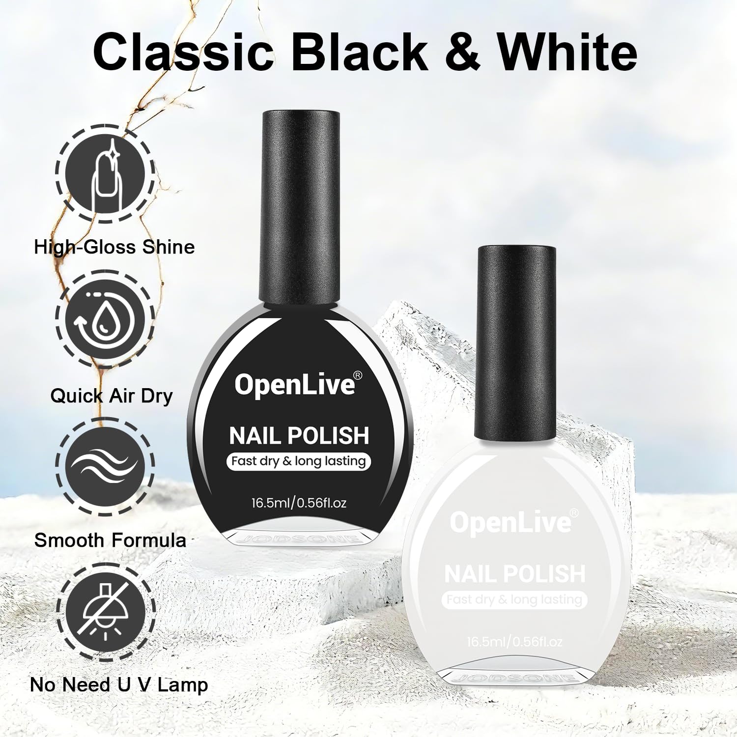 OpenLive bottle size scale against fingers illustrating generous volume