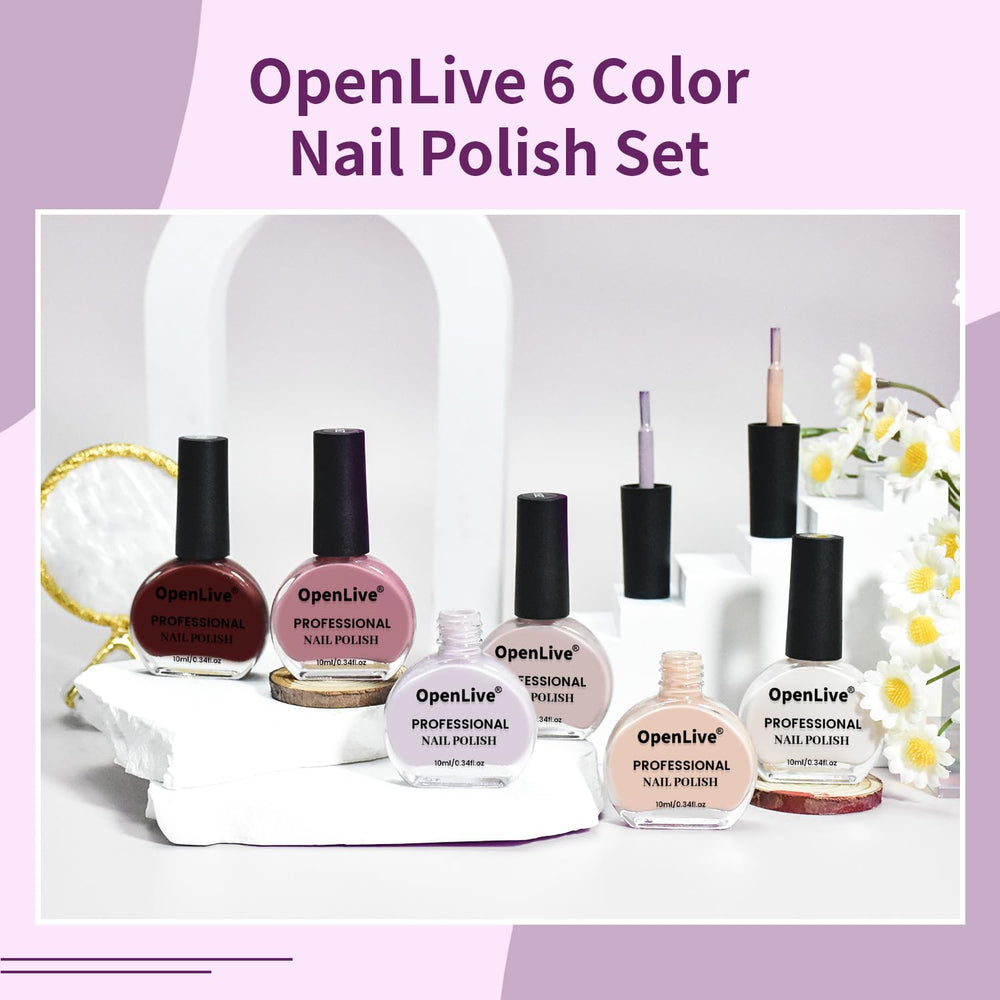 OpenLive brush stroke on nail showing smooth application and high coverage