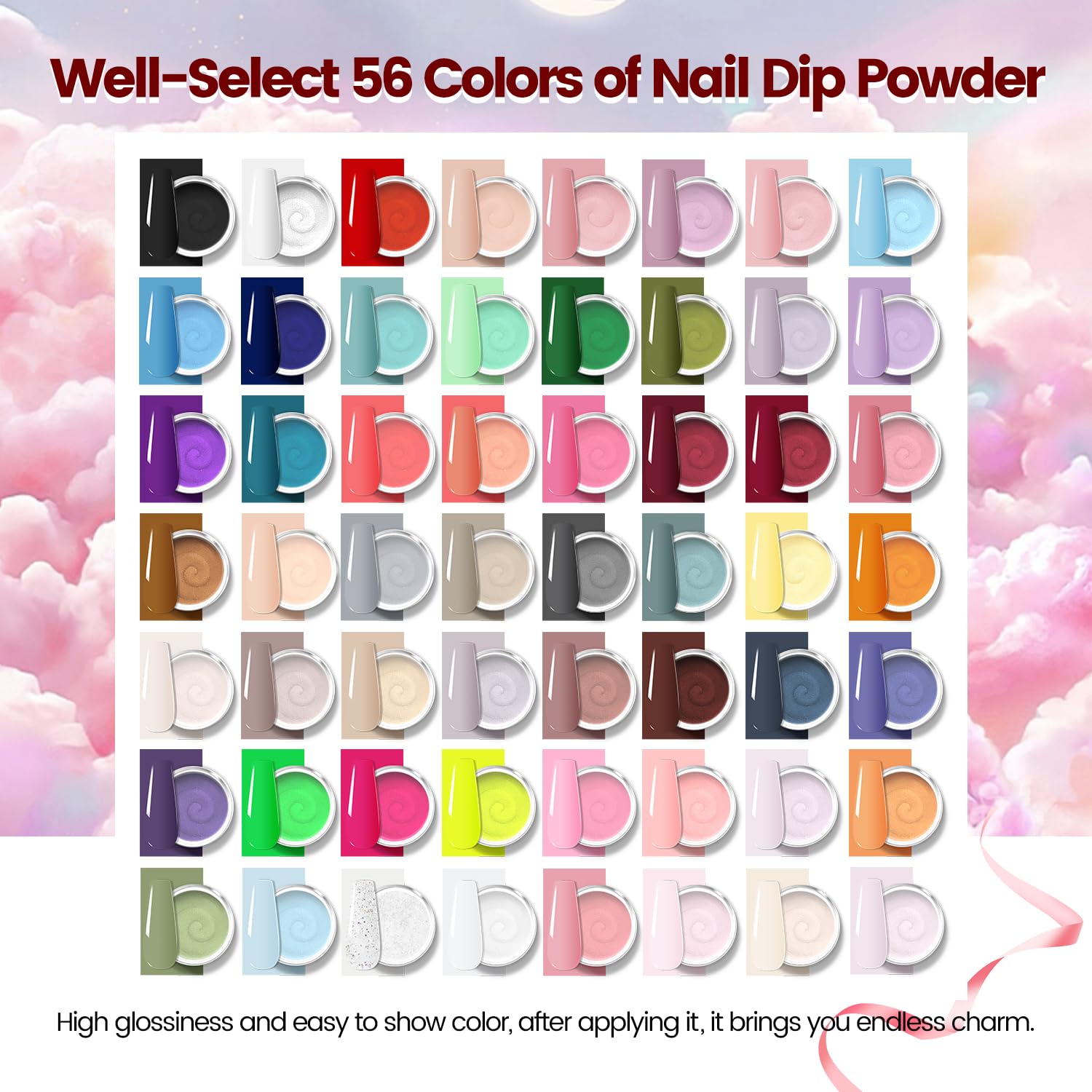 OpenLive color array fanned out to display versatile shade selection benefit