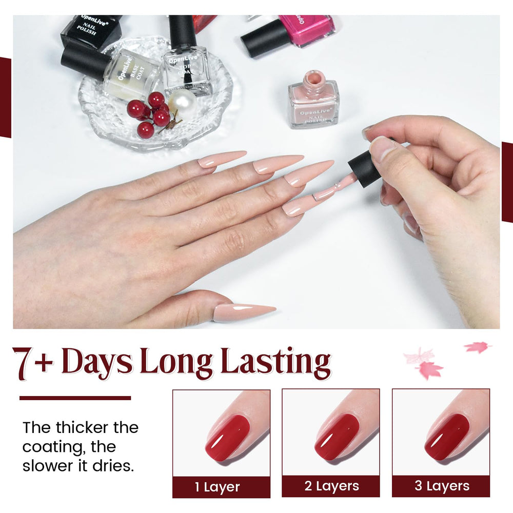 OpenLive color range lay-flat highlighting ten shades for versatile looks benefit