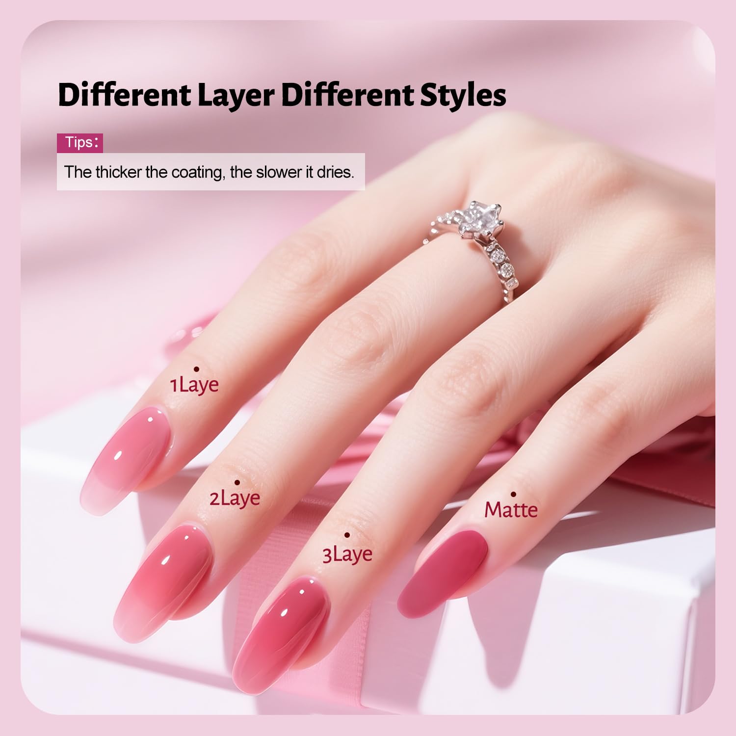 OpenLive color swatches on nail wheels showing buildable shades and variety