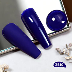 OpenLive brush stroke of dark blue polish displaying smooth application and rich coverage