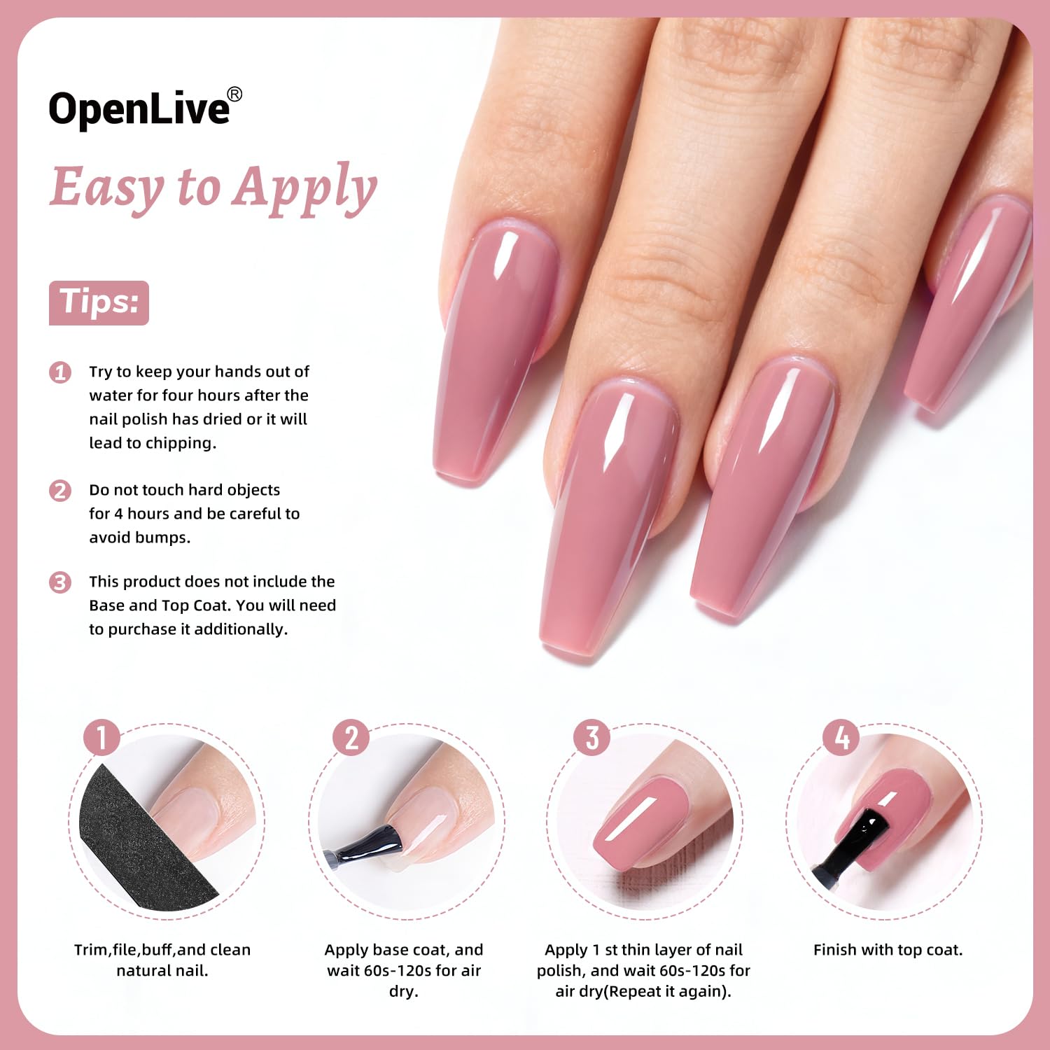 OpenLive polish styled in a manicure kit for easy at-home styling benefit