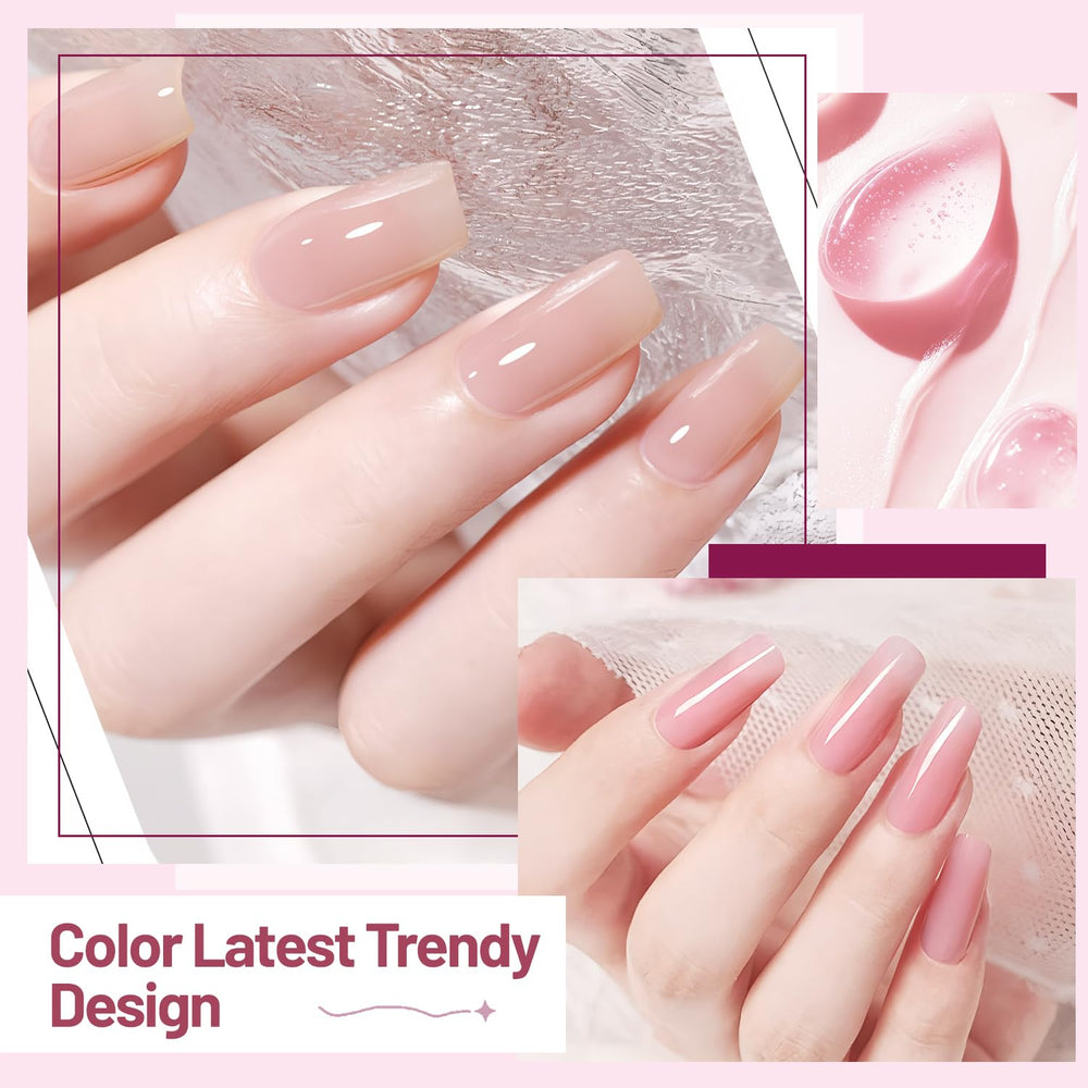 OpenLive finished manicure on hands showing glossy buildable finish