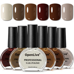 OpenLive front packaging showing six mocha shades and easy selection benefit
