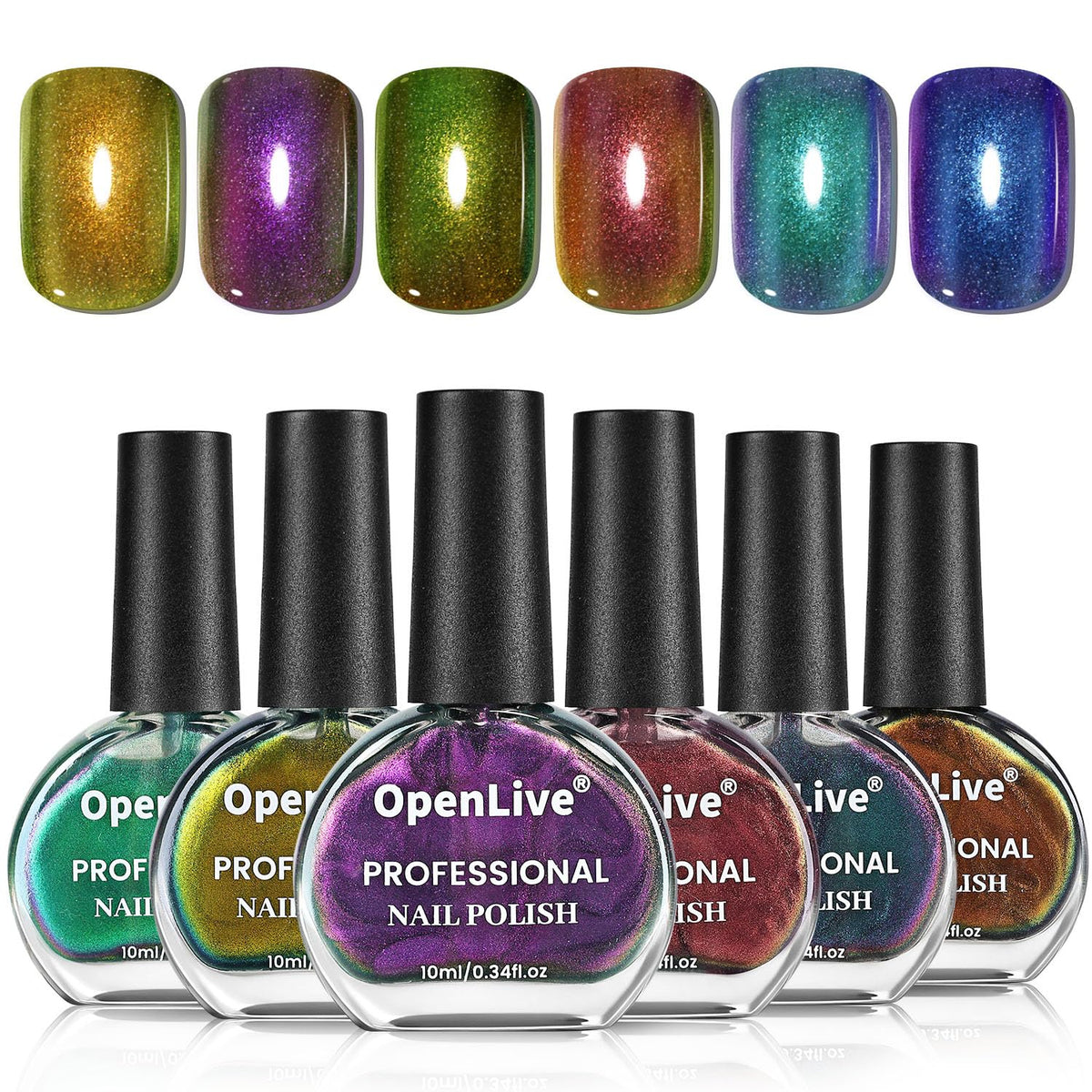 OpenLive front packaging showing six 10ml bottles and vibrant colors