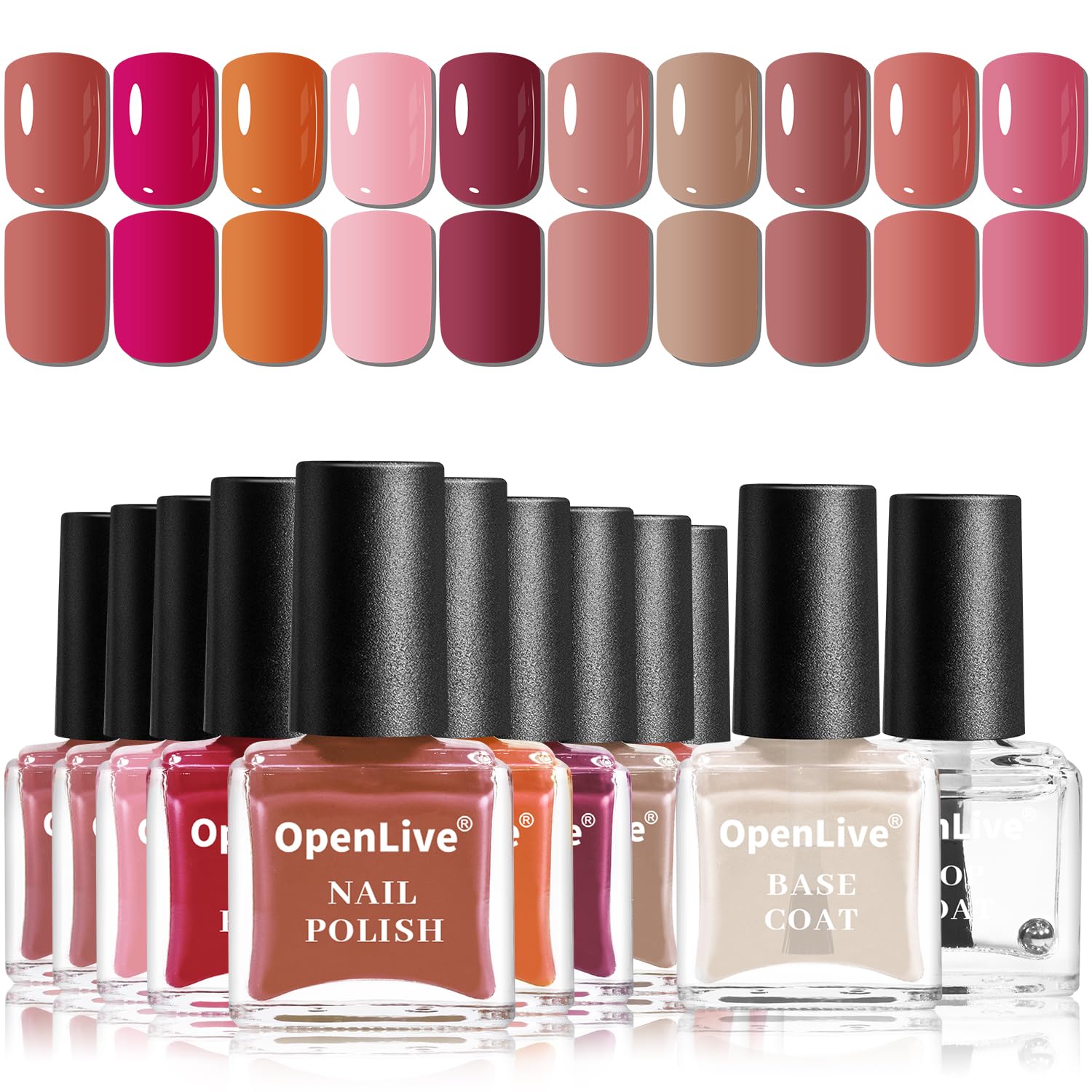 OpenLive front packaging showing full 12-piece set and included base/top benefits convenience