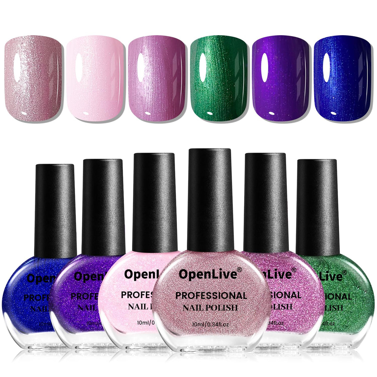 OpenLive front packaging showing six colors and compact gift-ready set