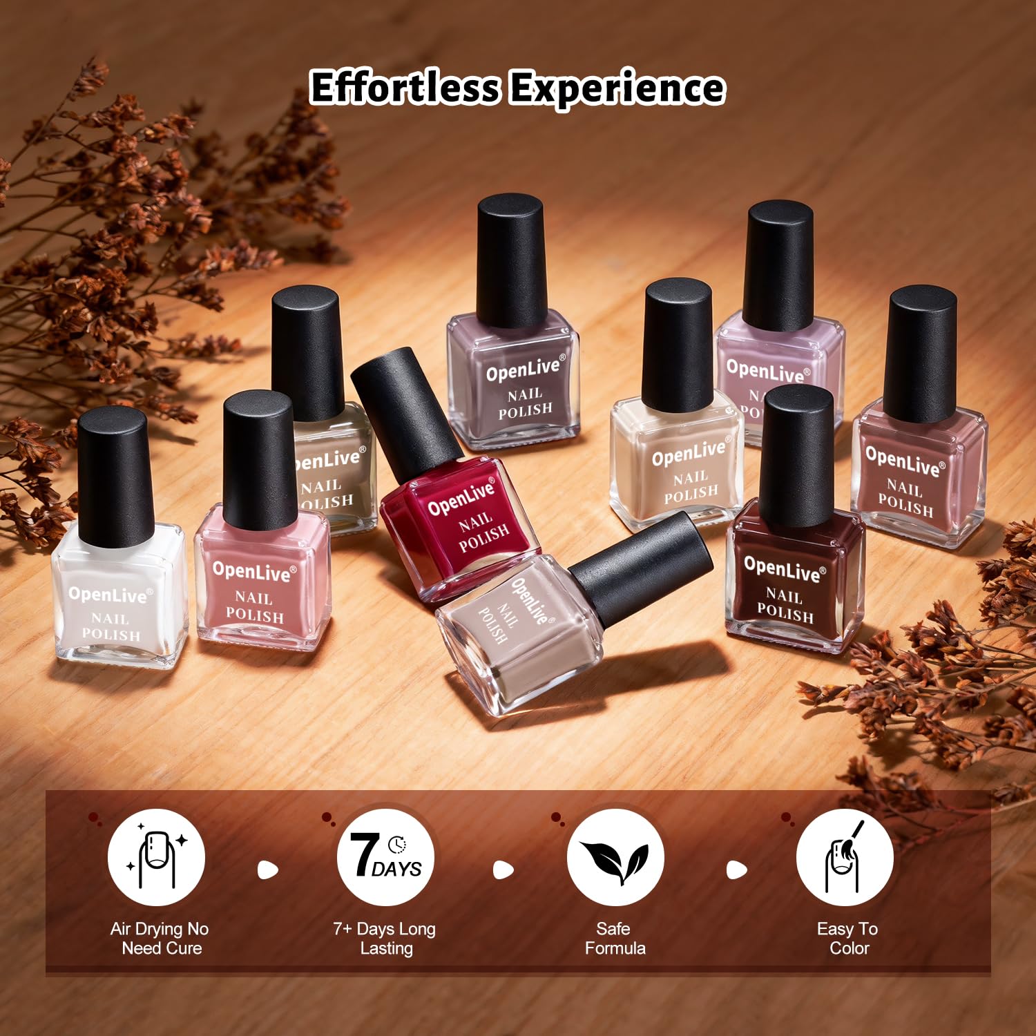 OpenLive manicured hand in lifestyle shot showing polished finished look