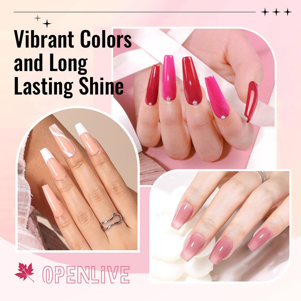OpenLive applied during at-home manicure illustrating quick-dry convenience