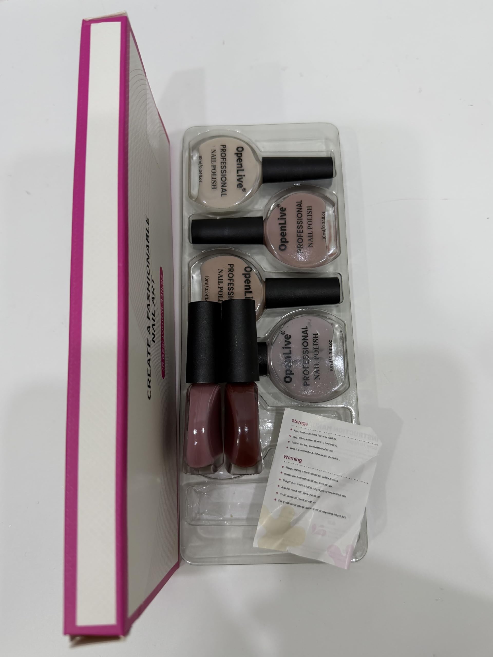 OpenLive in-use manicure on model hand showing salon-like glossy finish